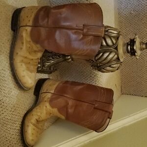 Justin Boots Tan Leather Western Style